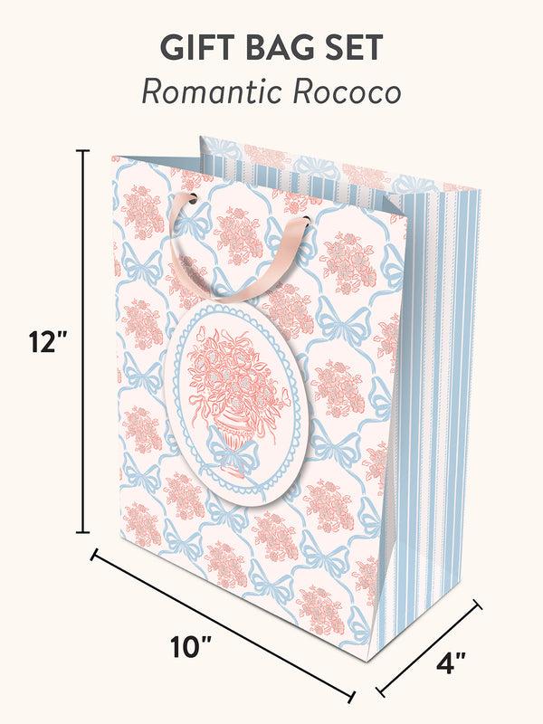 Studio Oh Romantic Rococo Large Vertical Die-Cut Gift Bag With Tissue