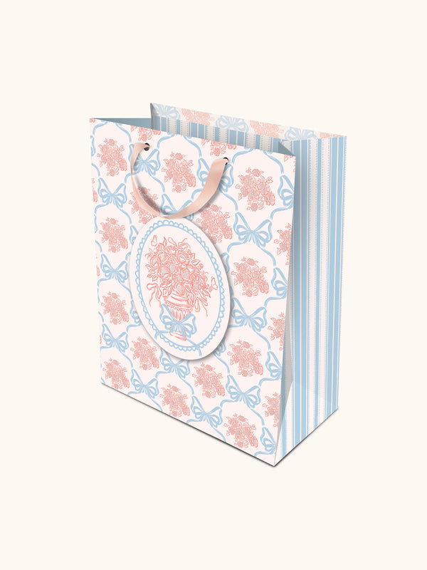studio oh Romantic Rococo Large Vertical Die-Cut Gift Bag with Tissue