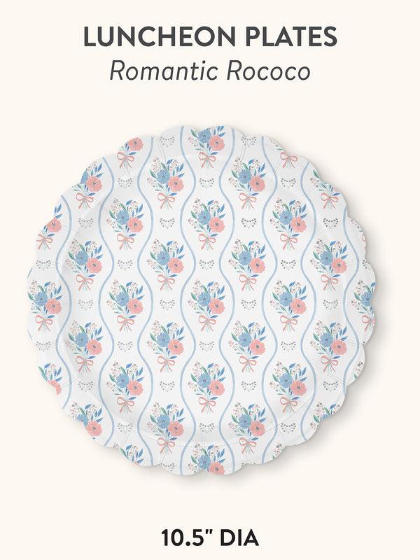Studio Oh Romantic Rococo Scalloped Luncheon Plates