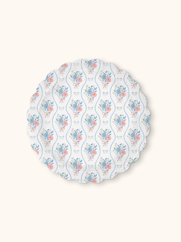 studio oh Romantic Rococo Scalloped Luncheon Plates