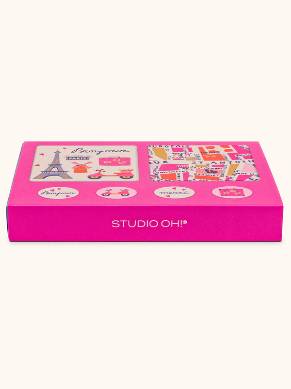 Studio Oh Rues De Paris Mini Note Card Set With Stickers