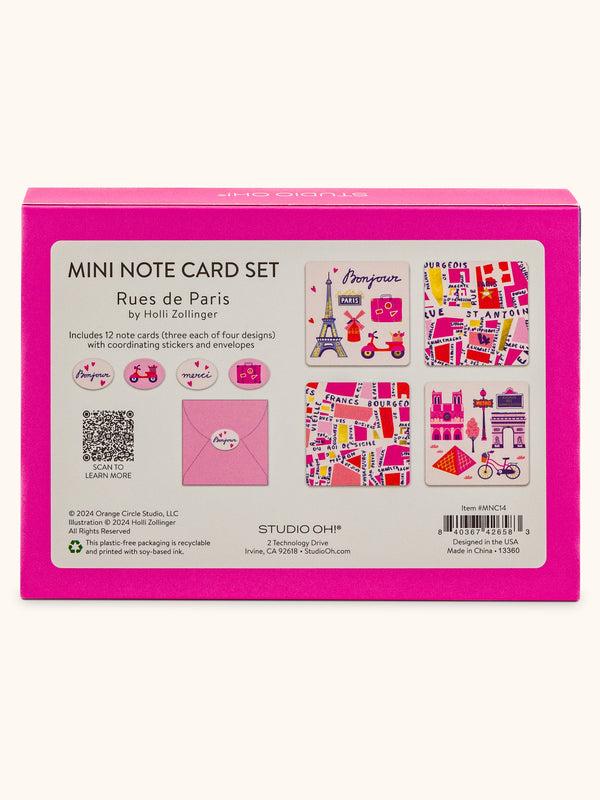Studio Oh Rues De Paris Mini Note Card Set With Stickers