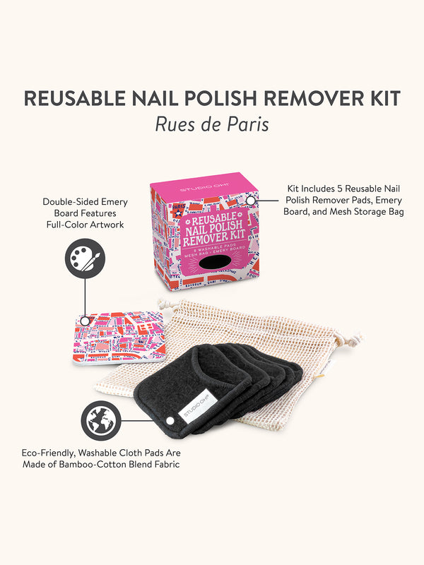 Studio Oh Rues De Paris Reusable Nail Polish Remover Kit