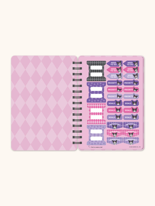 Studio Oh Sanrio Totally Kuromi Agatha Notebook With Sticker Sheet