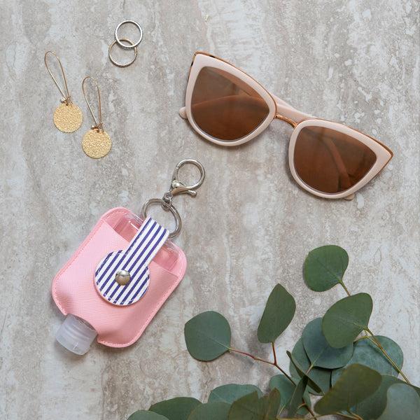 Studio Oh Sassy Oranges Hand-Sanitizer Holder With Travel Bottle