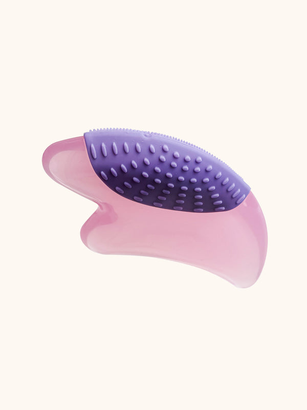 Studio Oh SCOOPS Beauty Gua Sha Facial Tool Purple Doodles