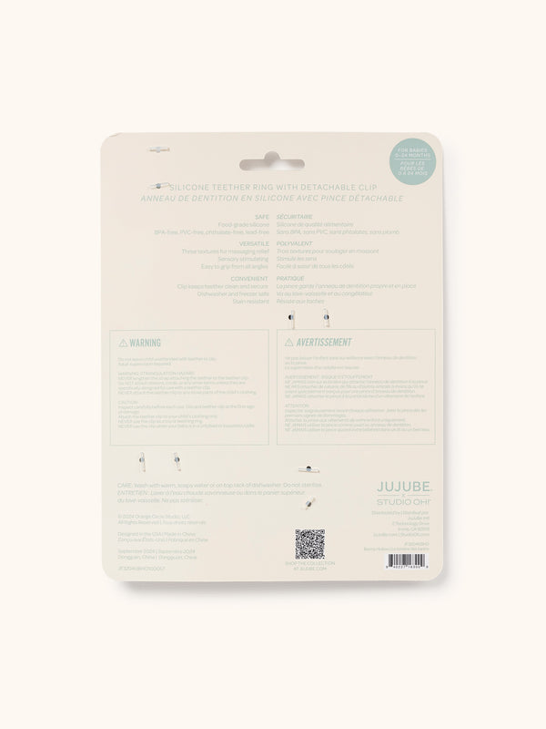 Studio Oh Silicone Teether Rings With Detachable Clips - Bunny Hollow