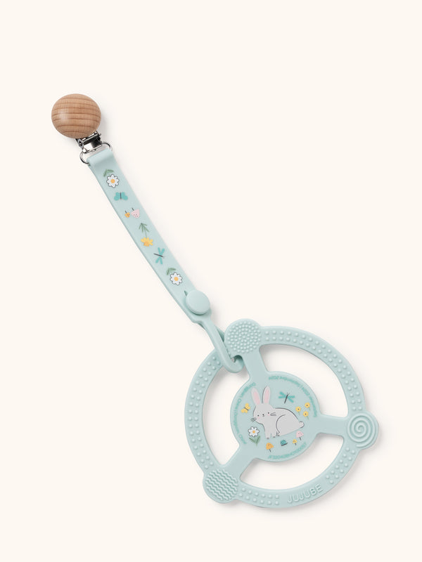 Studio Oh Silicone Teether Rings With Detachable Clips - Bunny Hollow