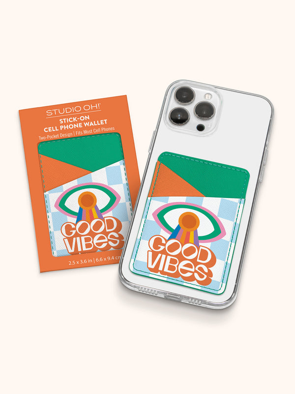 Studio Oh Spread Good Vibes Stick-On Cell Phone Wallet