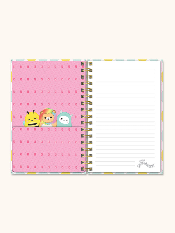 Studio Oh Squishmallows Back-to-Campus Medium Spiral Notebook With Squishy Puff - Cam