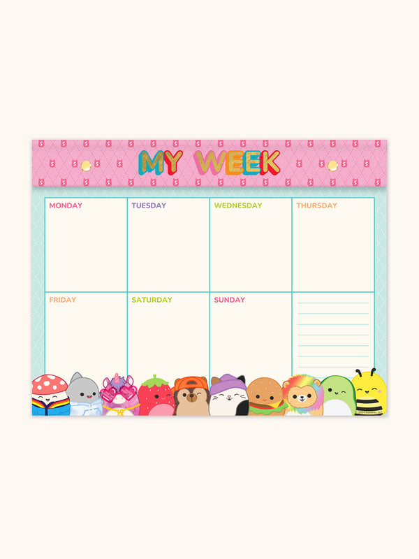 studio oh Squishmallows Back-to-Campus Squad Weekly Desk Pad