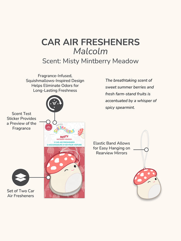 Studio Oh Squishmallows Malcolm Car Air Fresheners - Misty Mintberry Meadow