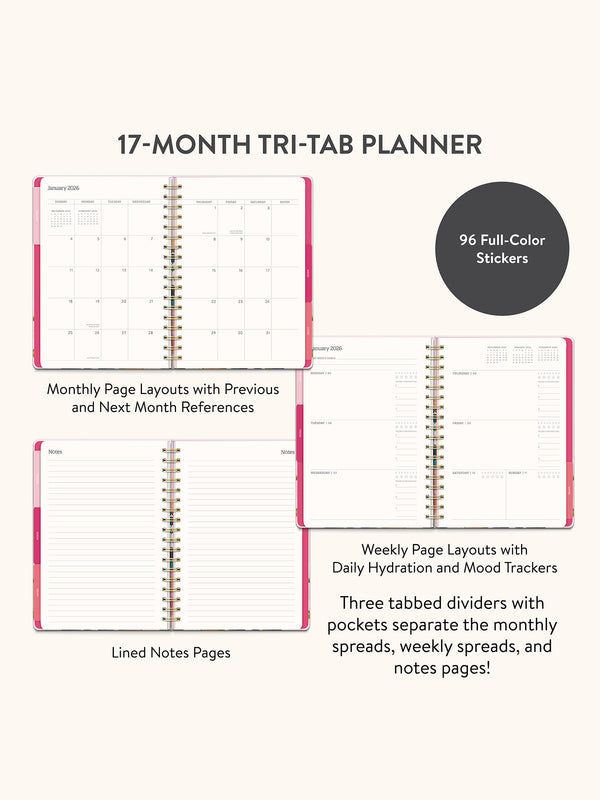 Studio Oh 2026 Bella Flora Tri-Tab Planner