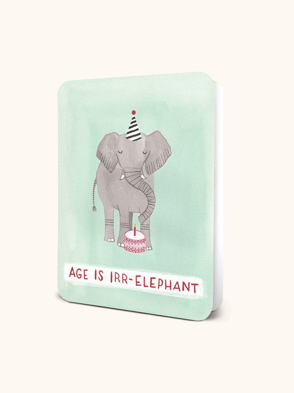 studio oh Age Is Irr-elephant Deluxe Greeting Card