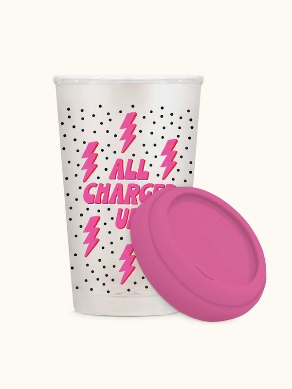 Studio Oh All Charged Up Glass Coffee Tumbler