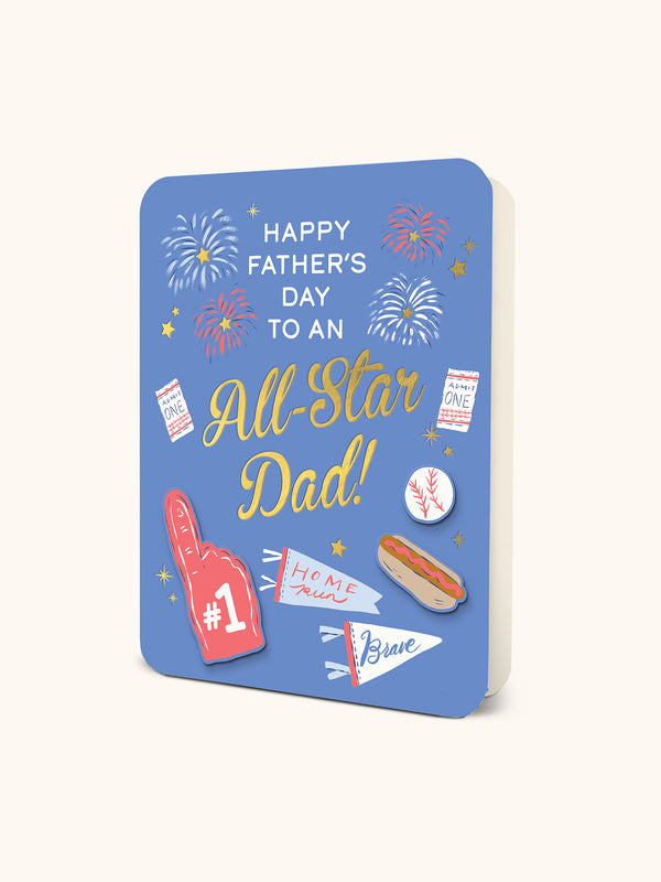 studio oh All-Star Dad Deluxe Greeting Card