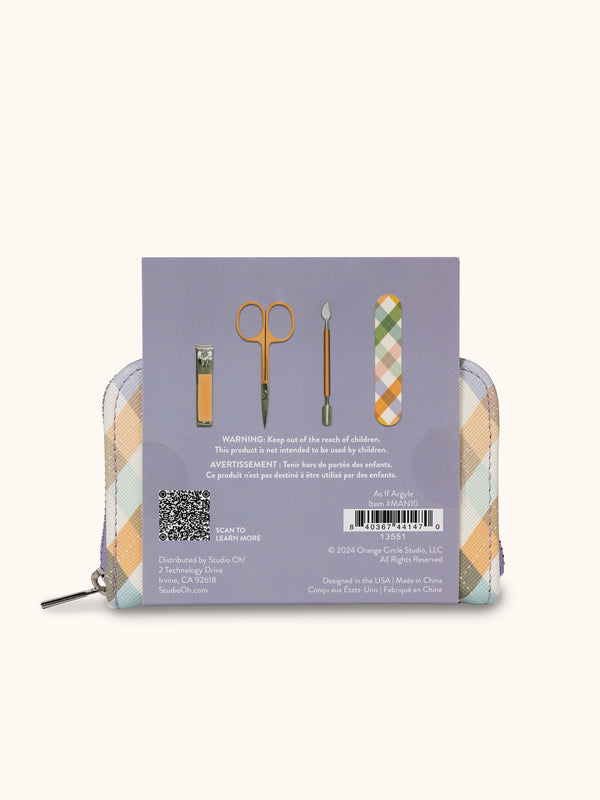 Studio Oh As If Argyle Manicure Set