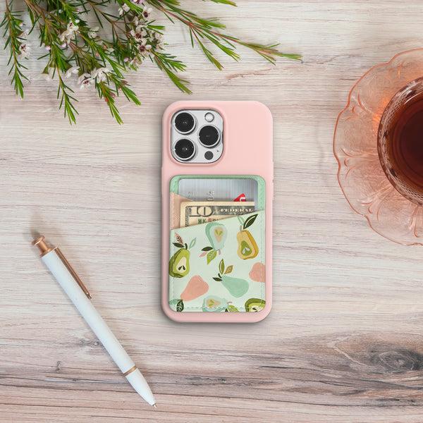 Studio Oh Au Pears Stick-On Cell Phone Wallet