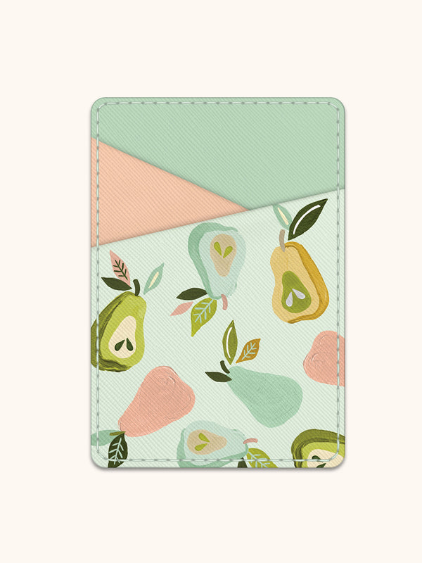 studio oh Au Pears Stick-On Cell Phone Wallet