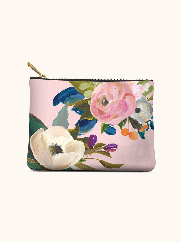 studio oh Bella Flora Small Zippered Pouch