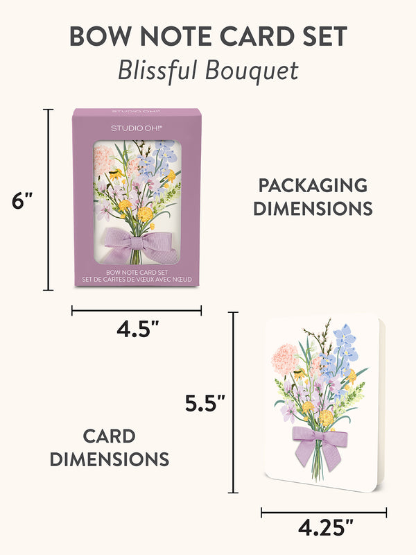 Studio Oh Blissful Bouquet Bow Note Card Set