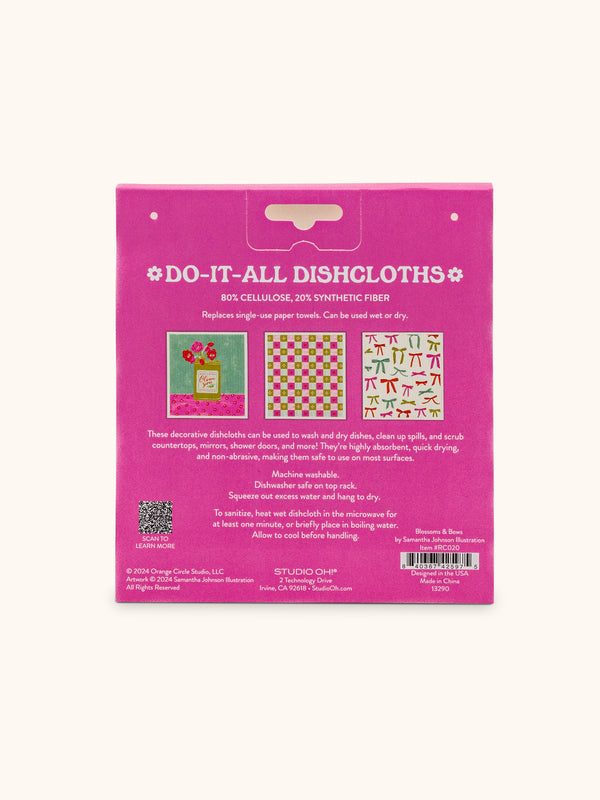 Studio Oh Blossoms & Bows Do-It-All Dishcloths