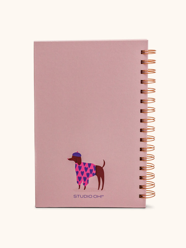 Studio Oh Bonjour Mes Amis Medium Spiral Notebook