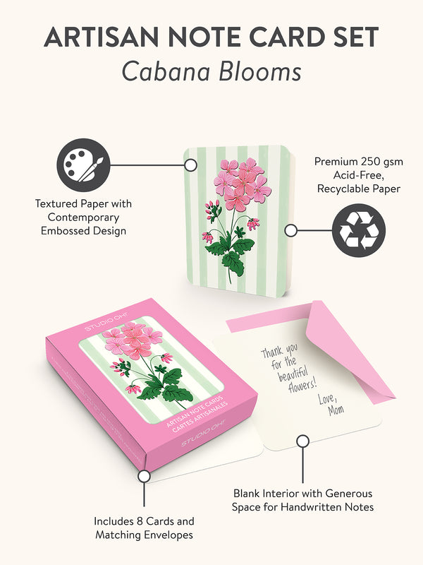 Studio Oh Cabana Blooms Artisan Note Card Set