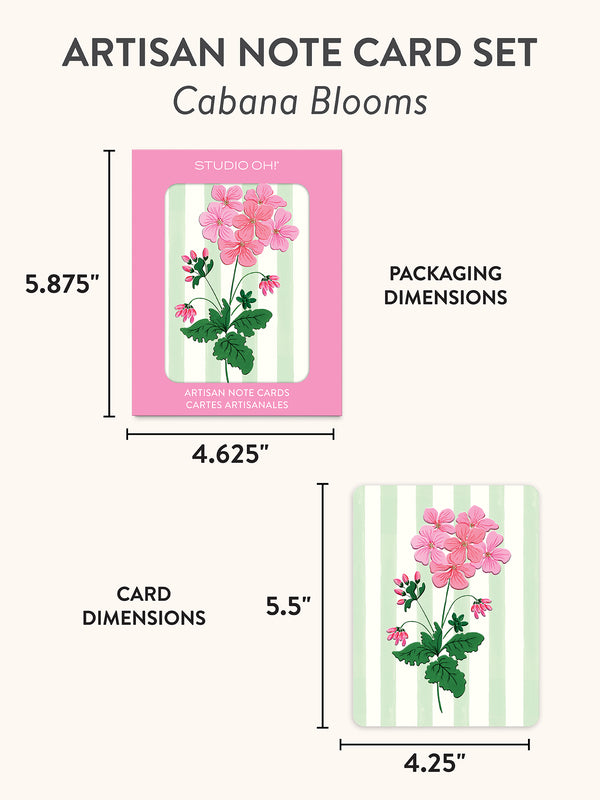 Studio Oh Cabana Blooms Artisan Note Card Set