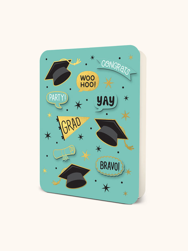 studio oh Caps Off to You Deluxe Greeting Card