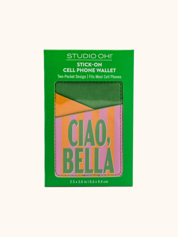 Studio Oh Ciao Bella Stick-On Cell Phone Wallet