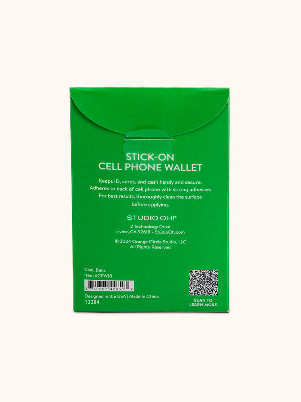 Studio Oh Ciao Bella Stick-On Cell Phone Wallet