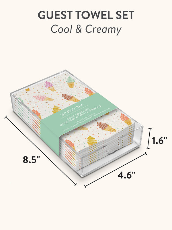 Studio Oh Cool & Creamy Guest Towel Set