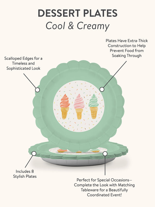 studio oh Cool & Creamy Paper Plate & Napkin Bundle