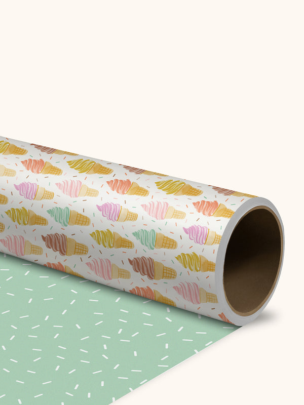 Studio Oh Cool & Creamy Reversible Gift Wrap
