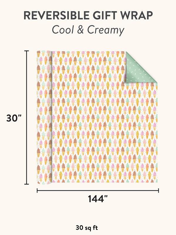 Studio Oh Cool & Creamy Reversible Gift Wrap