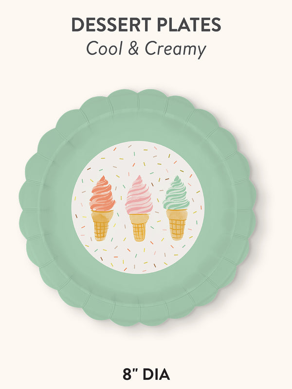 Studio Oh Cool & Creamy Scalloped Dessert Plates