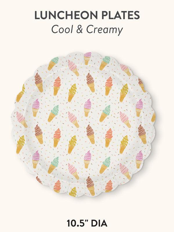 Studio Oh Cool & Creamy Scalloped Luncheon Plates