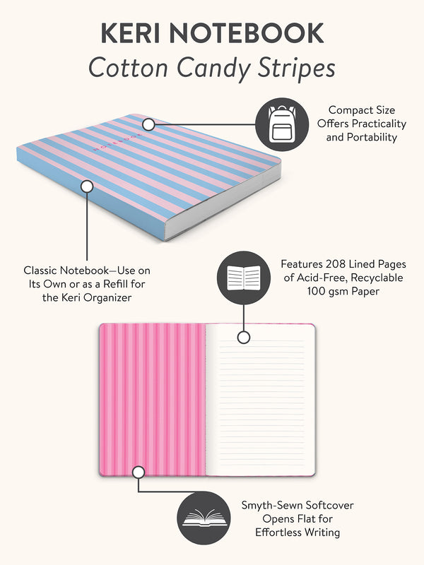 Studio Oh Cotton Candy Stripes Keri Notebook