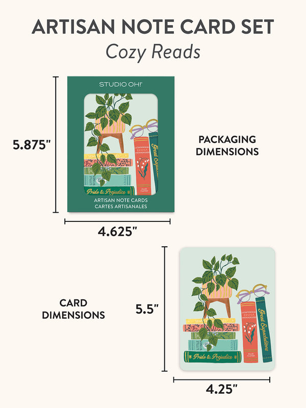 Studio Oh Cozy Reads Artisan Note Card Set