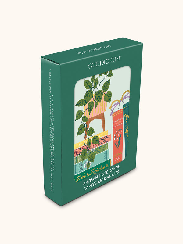 studio oh Cozy Reads Artisan Note Card Set
