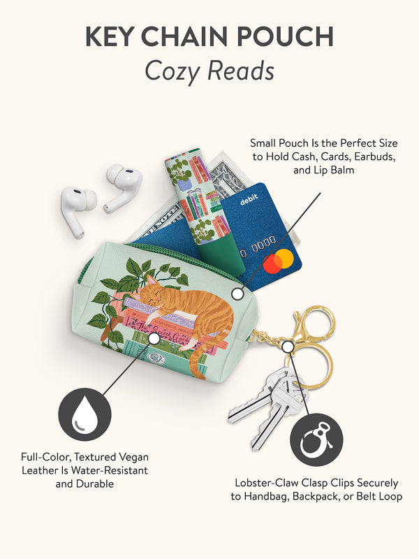 Studio Oh Cozy Reads Key Chain Pouch