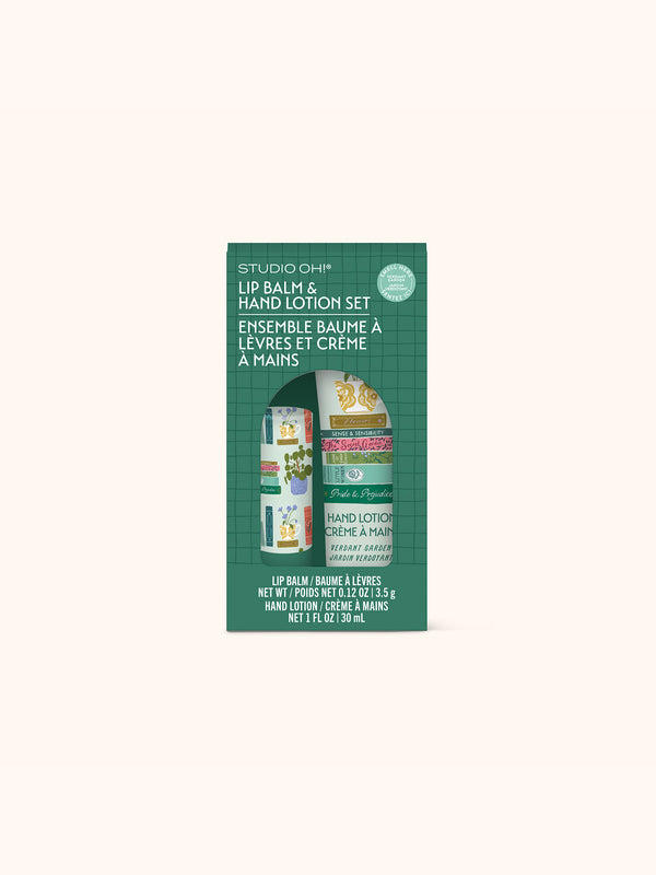 studio oh Cozy Reads Lip Balm & Hand Lotion Set