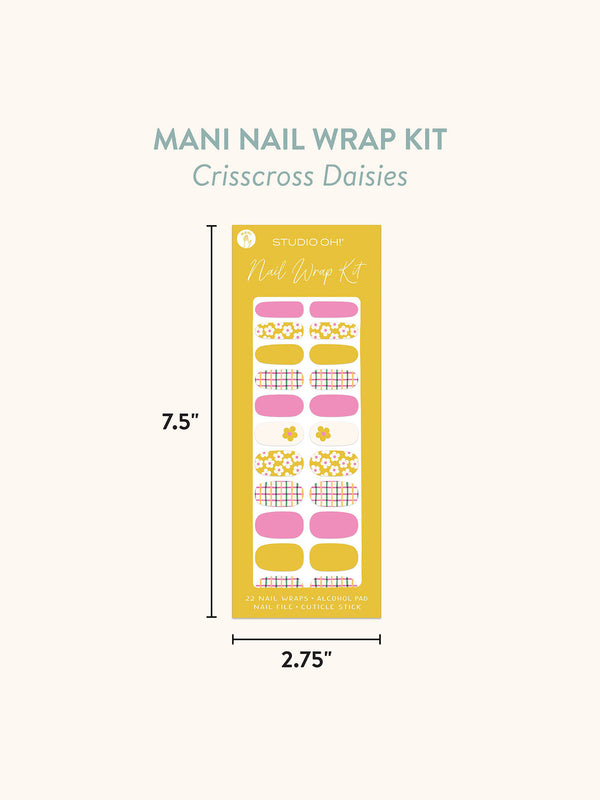 Studio Oh Crisscross Daisies Mani Nail Wrap Kit