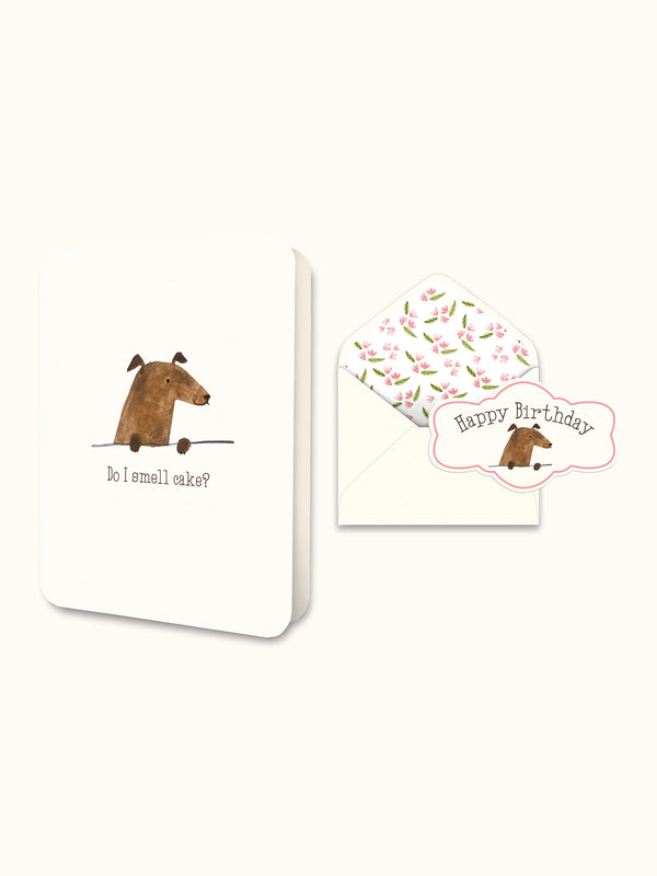 studio oh Do I Smell Cake? Deluxe Greeting Card