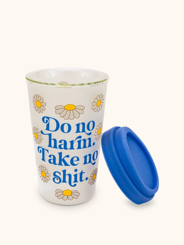 Studio Oh Do No Harm Glass Coffee Tumbler