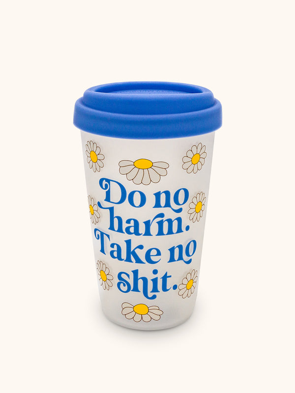 studio oh Do No Harm Glass Coffee Tumbler