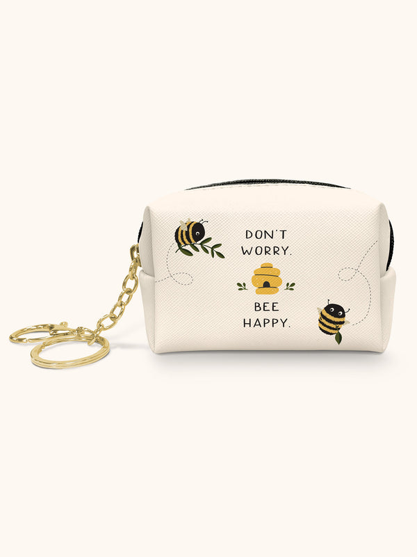 studio oh Don't Worry Bee Happy Key Chain Pouch