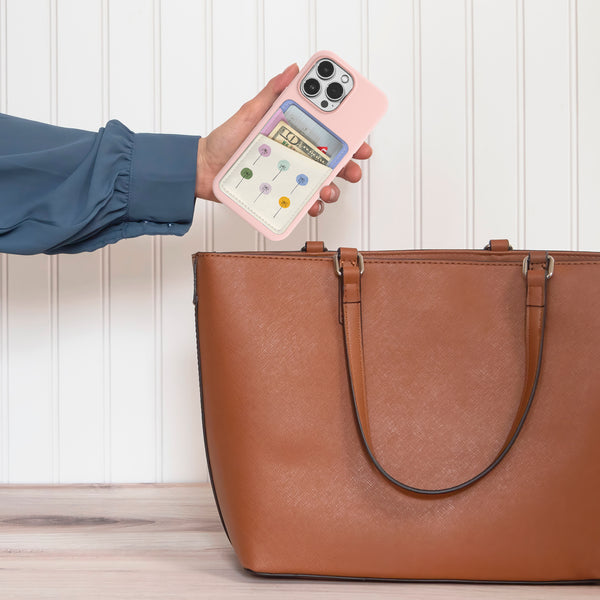 Studio Oh Dotted Palms Stick-On Cell Phone Wallet