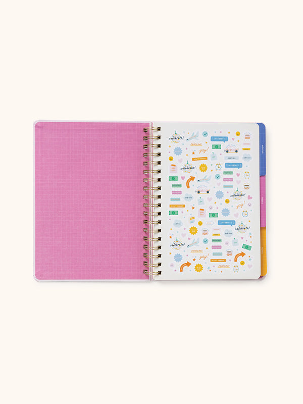 Studio Oh Faire Flowers Undated Tri-Tab Planner